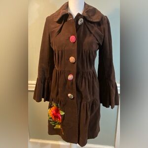 Judith March Velveteen Coat-Size Small